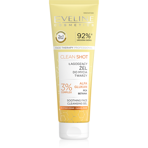 Eveline Face Therapy Professional Clean Shot Łagodzący Żel do Mycia Twarzy 140ml