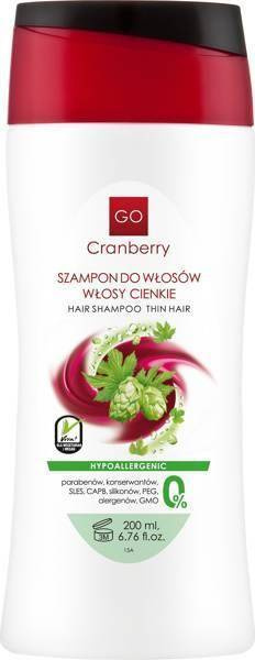GoCranberry Vegan Hypoallergenic Shampoo for Thin Hair with Cranberry 200ml