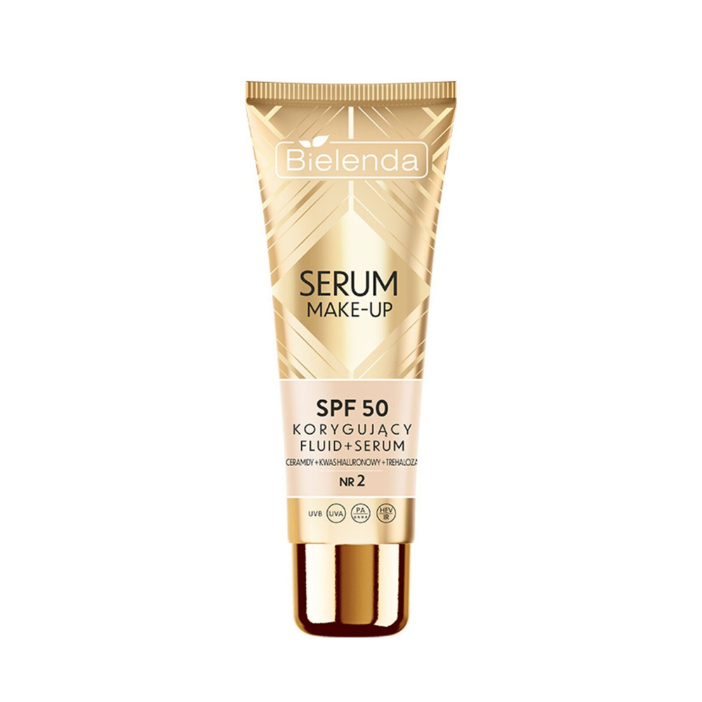 Bielenda Serum Make-Up Korygujący Fluid i Serum SPF50 Natural Beige 30g