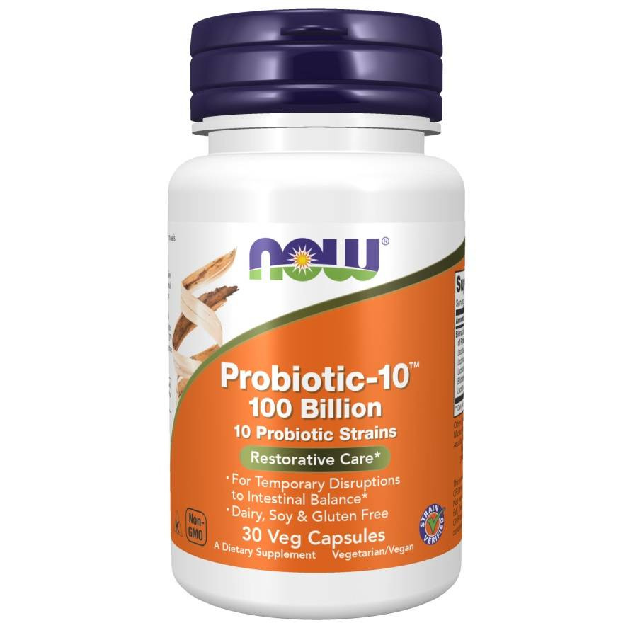 Now Foods Probiotic-10 100 Billion Digestive Support 30 Vcapsules