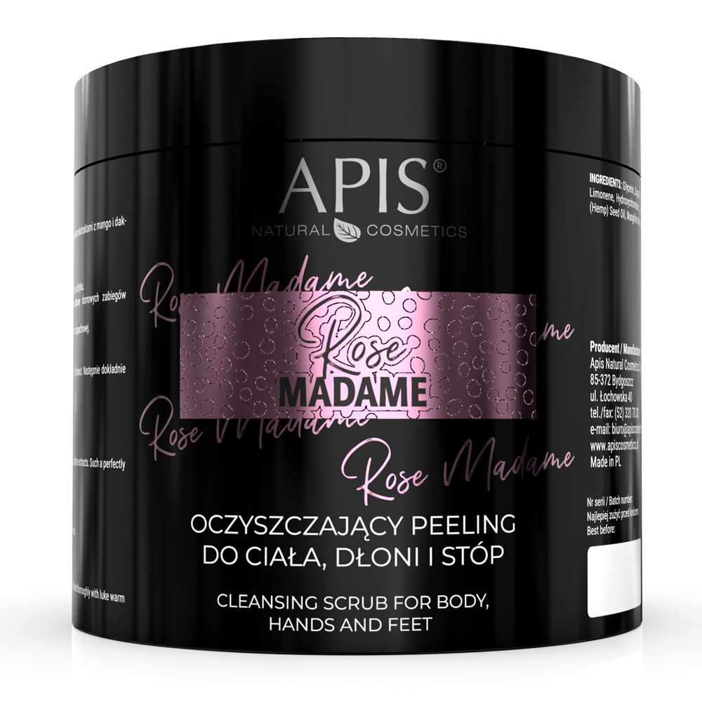 Apis Rose Madame Oczyszczający Peeling do Ciała Dłoni i Stóp 700g