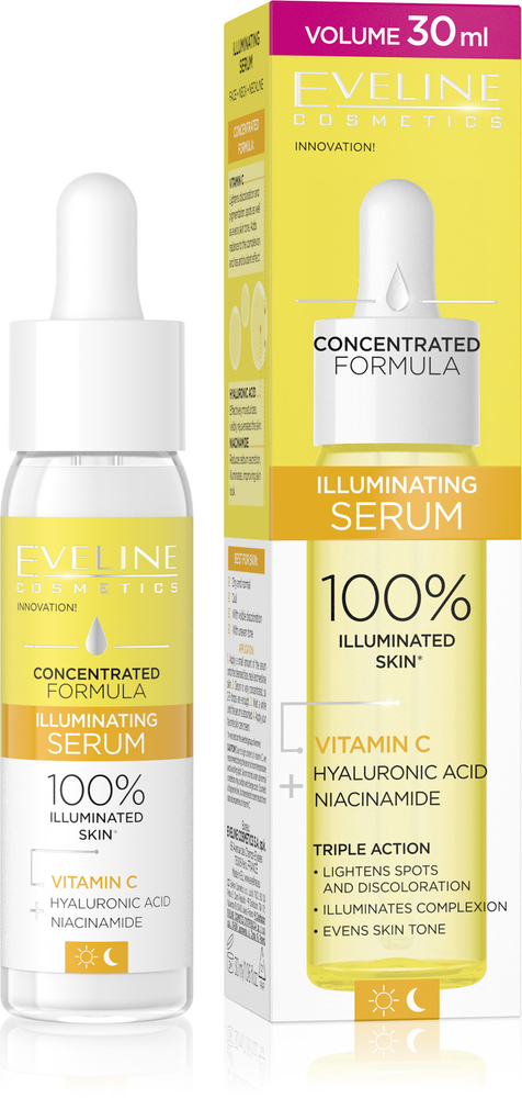 Eveline Skoncentrowana Formuła Serum Rozświetlające dla Skóry Suchej Normalnej Szarej 30ml