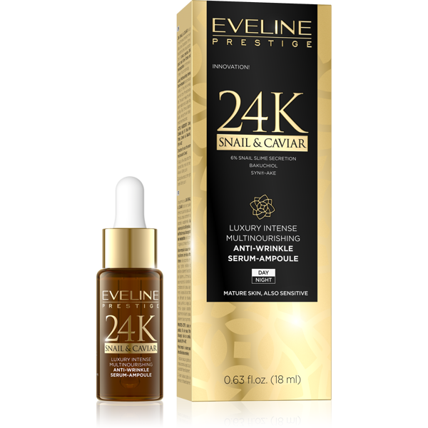 Eveline Prestige 24K Snail & Caviar Serum Przeciwzmarszczkowe do Cery Dojrzałej 18ml