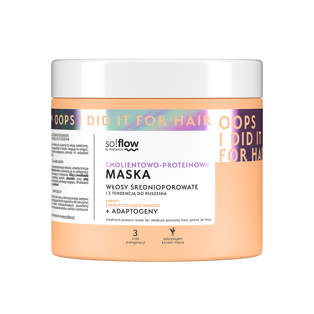 So!Flow Emollient Protein Mask for Medium Porosity Hair with Frizz Tendency 400ml