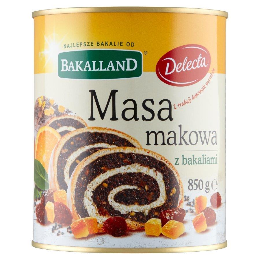 Bakalland Masa Makowa z Bakaliami 850g