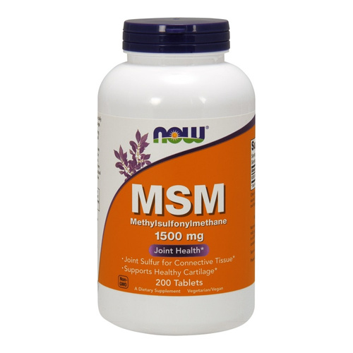 Now Foods MSM Methylsulphonylmethane 1500mg Supports Cartilage Health 200 Tablets