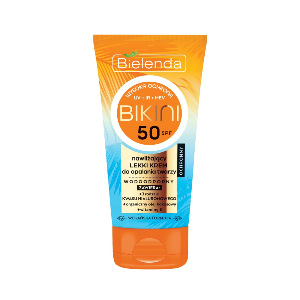 Bielenda Bikini Waterproof Moisturizing Light Face Cream High Protection with SPF50 50ml