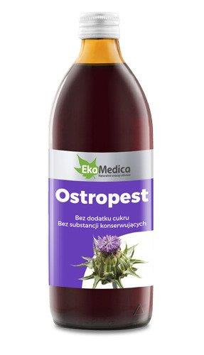 EkaMedica Naturalny Sok Z Ostropestu Bez Dodatku Cukru, Wspiera Trawienie 500ml