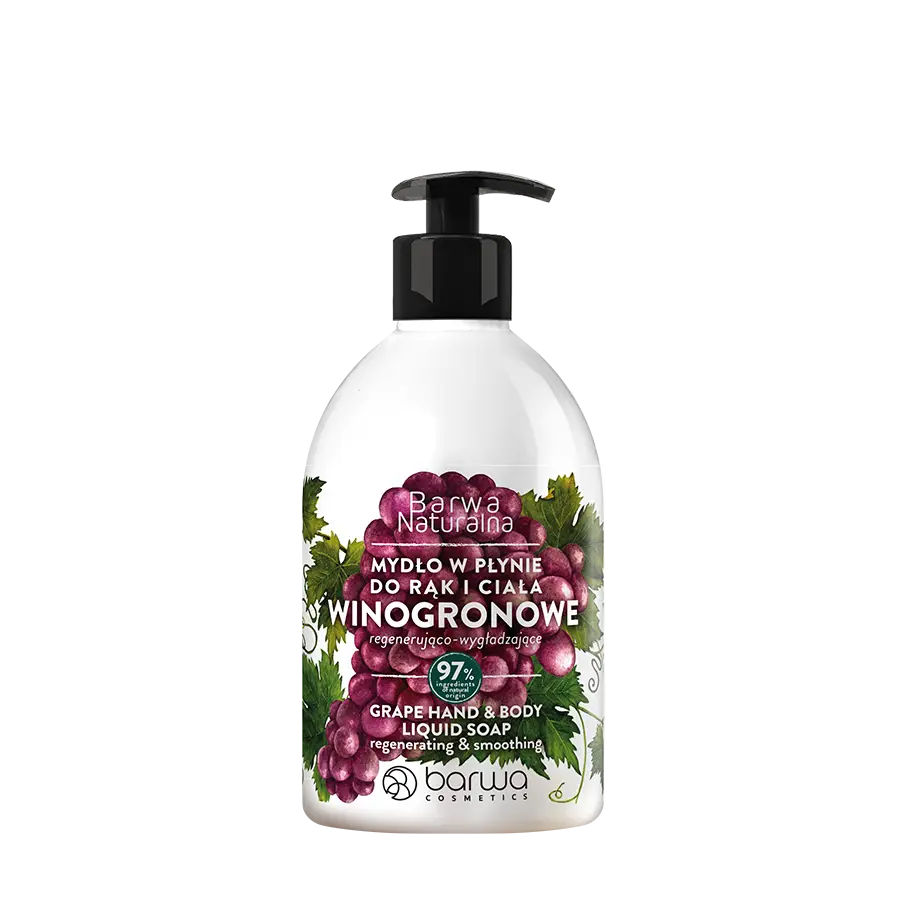 Barwa Naturalna Regenerujące Mydło w Płynie Winogronowe 500ml