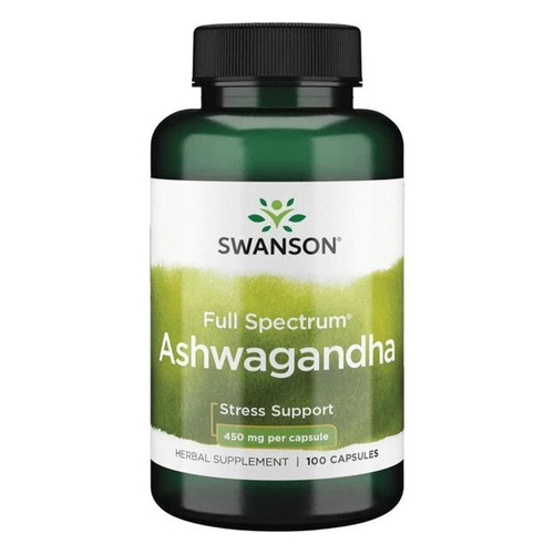 Swanson Ashwagandha 450mg for Stress Relief & Calm 100 Capsules