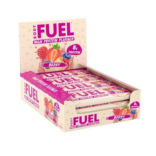 Applied Nutrition Bodyfuel Flapjack Baton Wysokobiałkowy o Smaku Jagodowym 12 x 40g