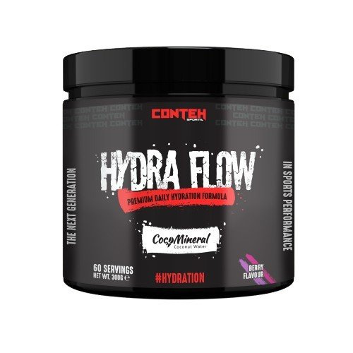 Conteh Sports Hydra Flow Berry Electrolyte Powder for Hydration and Electrolyte Replenishment 300g