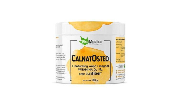 EkaMedica CalnatOsteo Calcium Magnesium Vitamin D and B6 Soluble Fiber Powder 250g