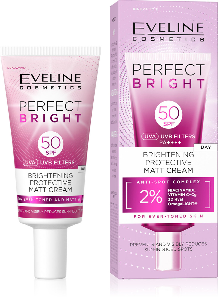 Eveline Perfect Bright Brightening Protective Matte Cream SPF50 30ml