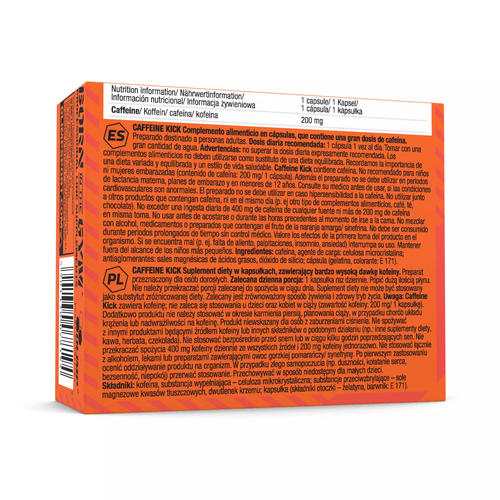 Olimp Caffeine Kick Caffeine 200mg for Concentration and Energy 60 Capsules