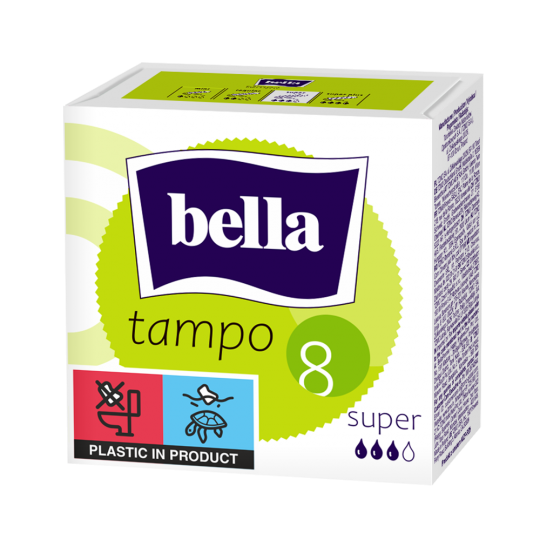 Bella Tampo Super Hygienic Tampons without Applicator 8 Pieces