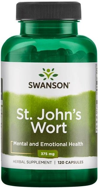 Swanson St. John's Wort 375mg for Emotional Well-being 120 Capsules