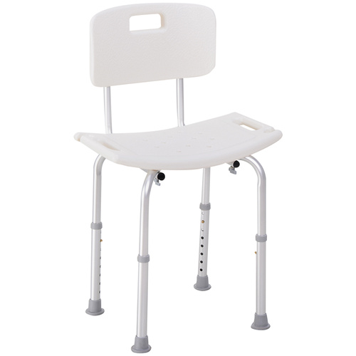 HOMCOM Bath Chair Shower Stool Safety Seat Bathroom Adjustable Positions Elderly Aids
