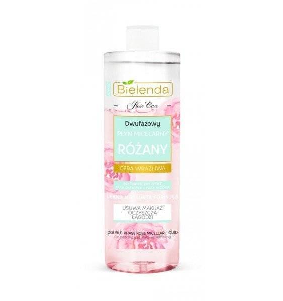 Bielenda Rose Care Różany Łagodzący Dwufazowy Płyn Micelarny do Cery Wrażliwej 500ml