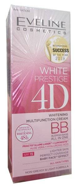 Eveline White Prestige 4D Wybielający Wielofunkcyjny Krem BB 50ml