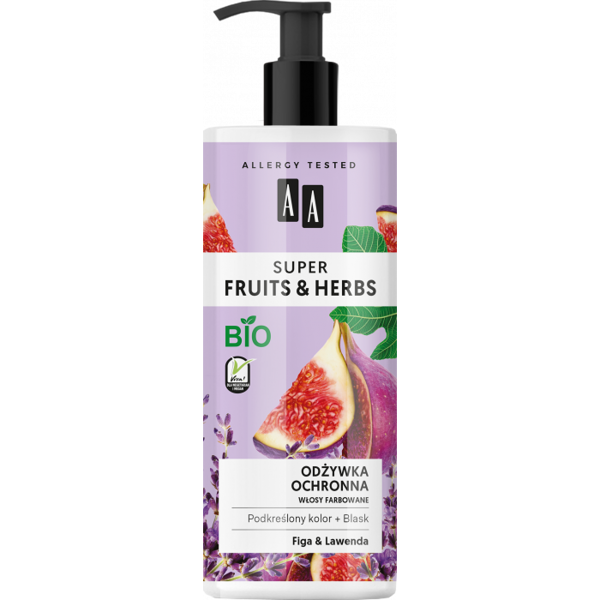 AA Super Fruits & Herbs Odżywka Ochronna do Włosów Farbowanych Figa Lawenda 500ml