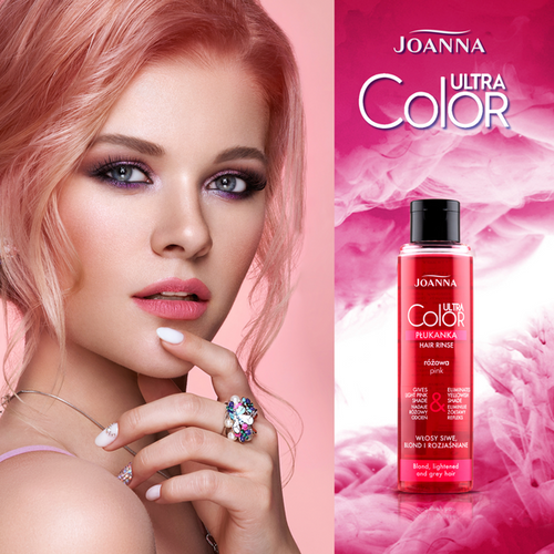 Joanna Ultra Color System Płukanka do Włosów Różowa 150ml