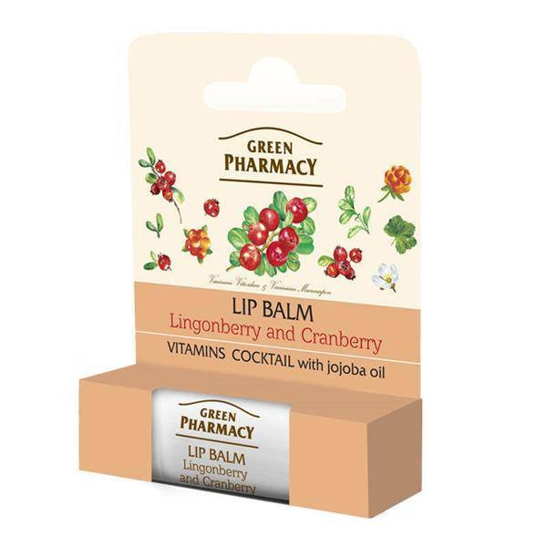 Green Pharmacy Witaminowy Balsam do Ust z Brusznicą i Żurawiną SPF 10 4.8g