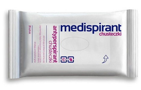 Medispirant Antiperspirant Wipes for Sweat Blocking 20 Wipes