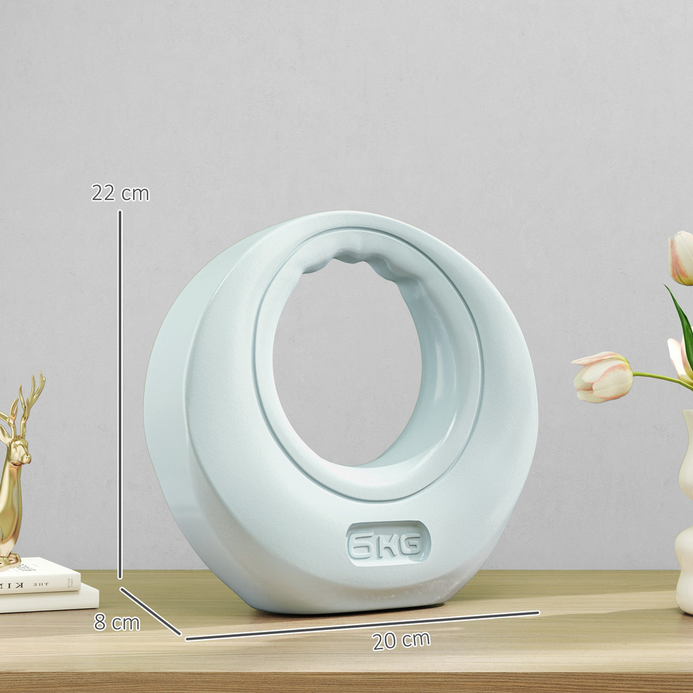 SPORTNOW 6kg Kettlebell, Kettle Bell with Wide Handle for Home Gym, Weight Lifting, Strength Training, Light Grey