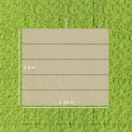 Outsunny Retractable Pergola Cover, 2.55 x 2.5 m Replacement Canopy Fabric for 3 x 3 m Frame, Roof Top Only, Beige