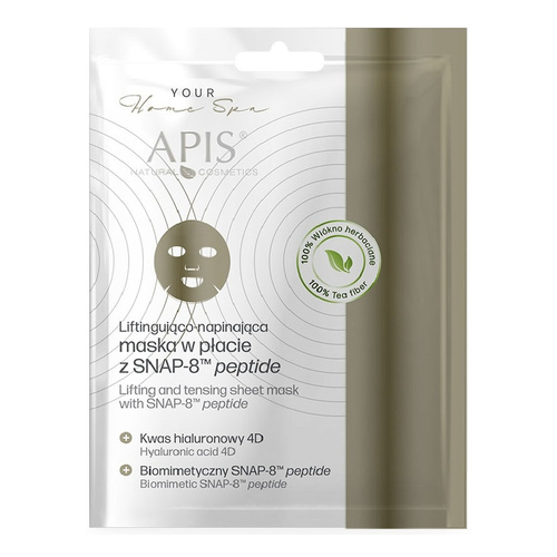 Apis Lifting and Tightening Sheet Mask with SNAP-8 MT Peptide for All Skin Types 20g