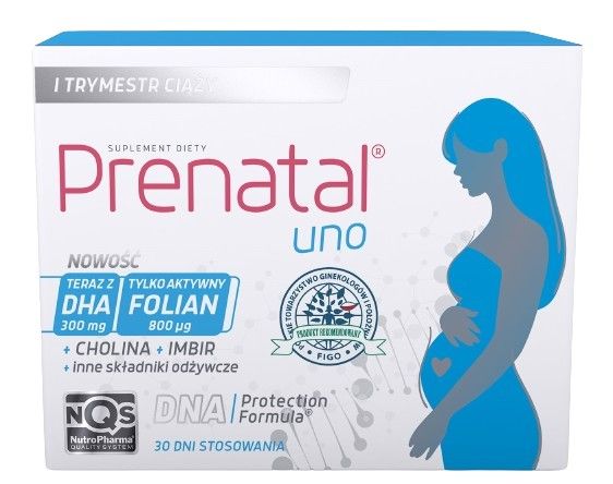 Prenatal Uno + DHA I Trymestr Ciąży 30 + 30 Kapsułek