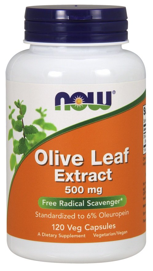 Now Foods Olive Leaf Extract 500mg Wspiera Układ Sercowo-Naczyniowy 120 Kapsułek