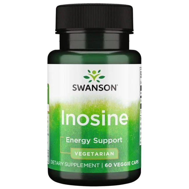 Swanson Inozyna 500mg na Wsparcie Energetyczne 60 Kapsułek