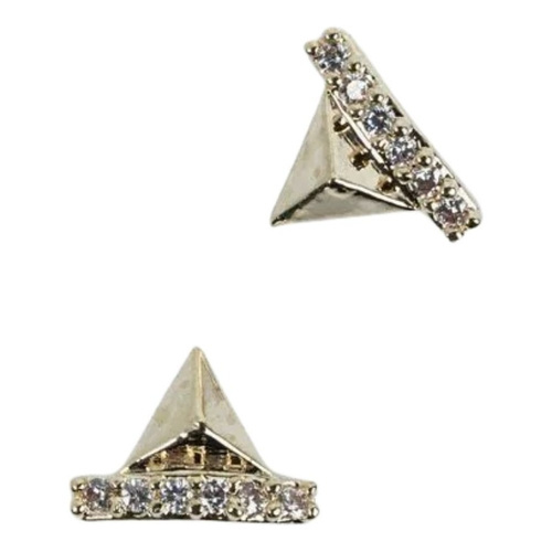Semilac 782 Manicure Decoration Gold Pyramids 2 Pieces