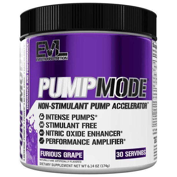 EVLution Nutrition PumpMode Powder Nitric Oxide Booster for Muscle Pumps 174g