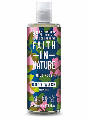 Faith In Nature Wild Rose Naturalny Żel do Mycia Ciała z Ekstraktem z Dzikiej Róży 400ml