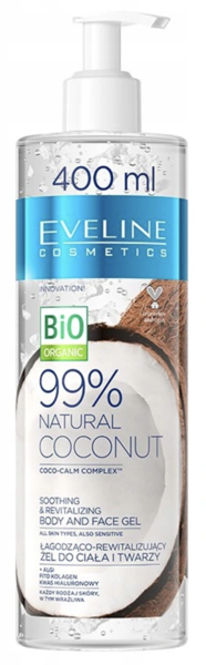 Eveline 99% Natural Coconut Smoothing and Revitalizing Body and Face Gel 400ml
