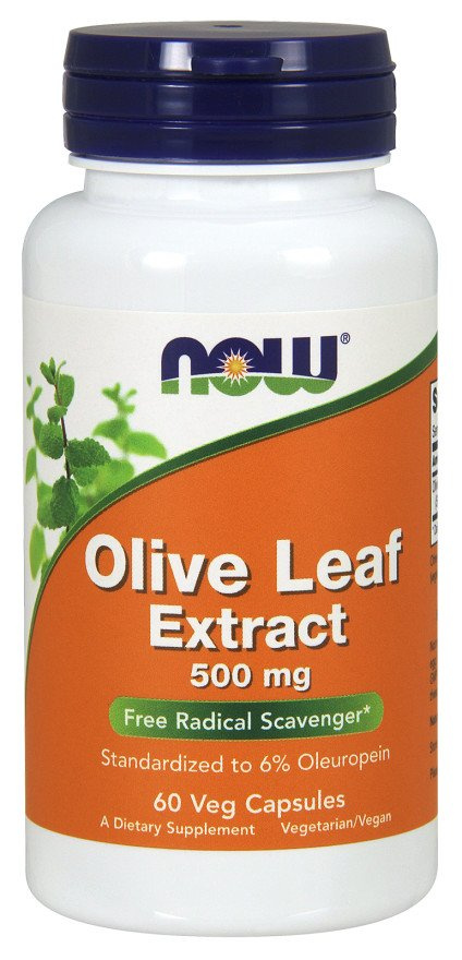 Now Foods Olive Leaf Extract 500mg Wspiera Układ Sercowo-Naczyniowy 60 Kapsułek