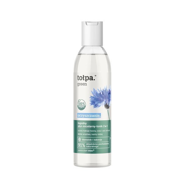 Tołpa Green Oczyszczanie Łagodny Płyn Micelarny Tonik Oczyszczający Skórę 2w1 200ml