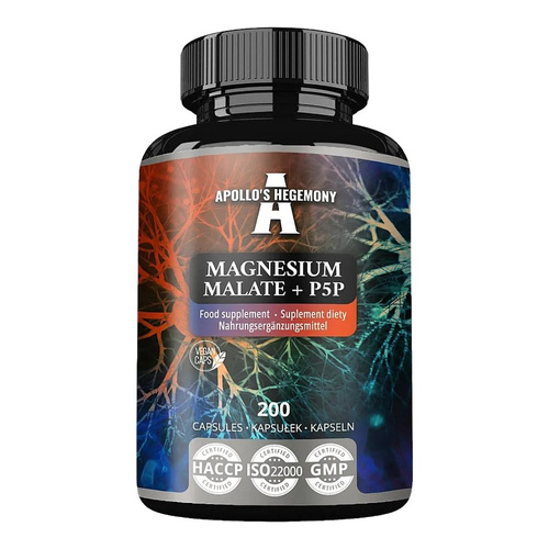 Apollo's Hegemony Magnesium Malate + P5P - 200 caps