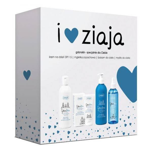 Ziaja GdanSkin Zestaw Krem na Dzień 50ml Mgiełka Zapachowa 200ml Balsam i Mydło do Ciała 300ml