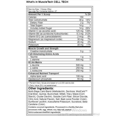 MuscleTech Cell-Tech Creatine Fruit Punch 1360g