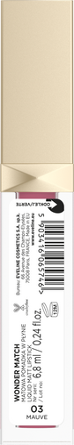 Eveline Wonder Match Nawilżająca Matowa Pomadka w Płynie 03 Mauve 6,8ml