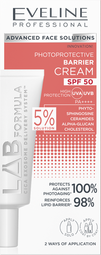 Eveline Lab Formula Photoprotective UVA and UVB Barrier Cream SPF50 40ml