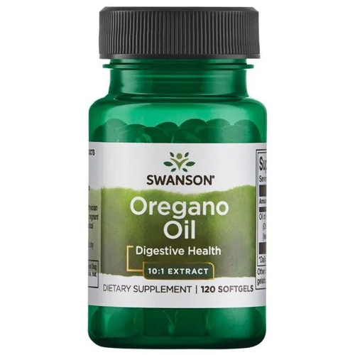 Swanson Olej z Oregano 10:1 na Trawienie i Odporność 120 Kapsułek