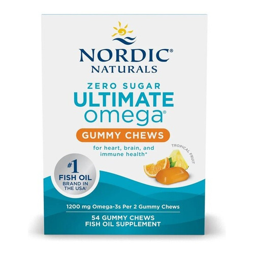 Nordic Naturals Ultimate Omega Gummy Chews 1200mg Omega 3 Tropical Fruit 54 Gummies