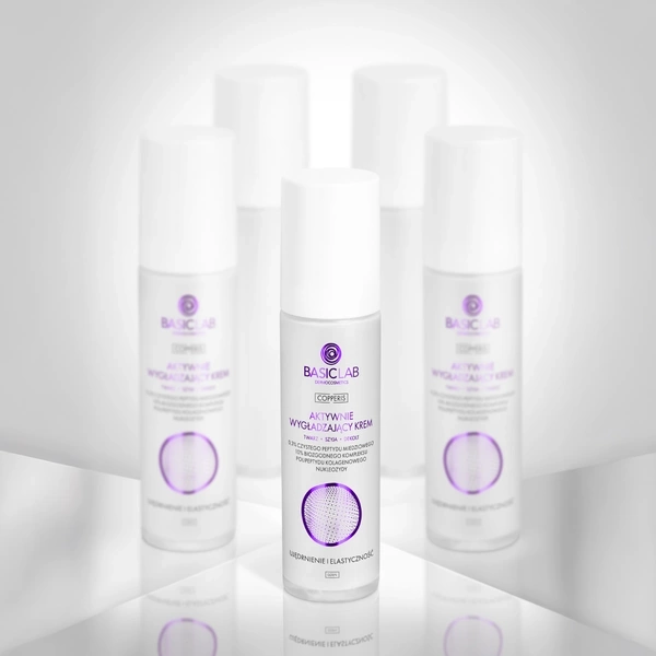 BasicLab Copperis Active Smoothing Face Cream For Face Neck and Decollete 50ml