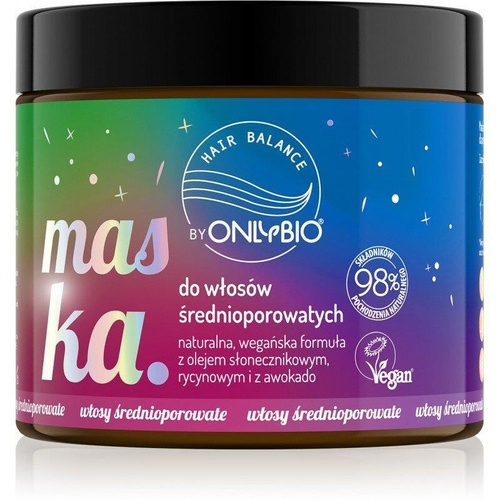 Onlybio Hair In Balance Mask for Medium Porosity Hair with Sunflower and Castor Oil 400ml