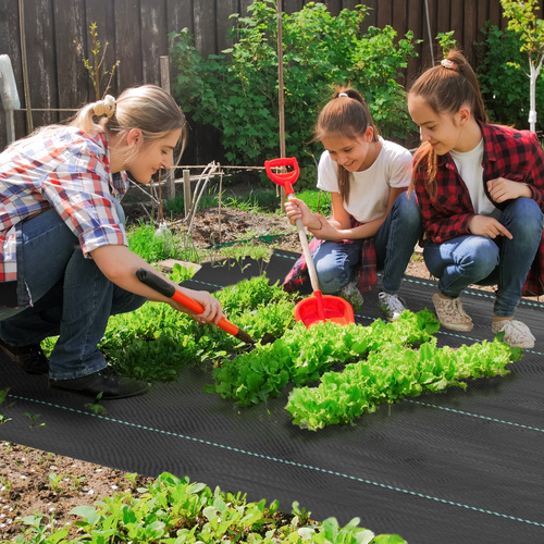 Outsunny 2m x 90m Weed Control Membrane, Heavy Duty Weed Control Barrier Fabric, 90gsm Ground Cover for Patios, Garden, Flower beds, Landscaping